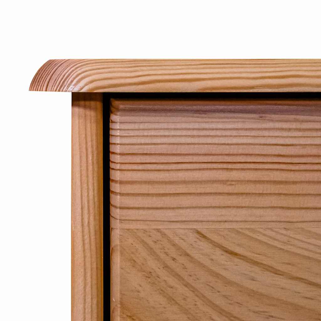 Scarpiera con 2 Vani a Ribalta 113x35x89 cm Legno Massello Pino