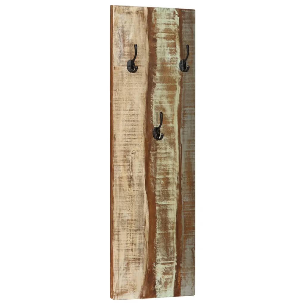 Appendiabiti a Parete 2pz 36x3x110cm Legno Massello di Recupero
