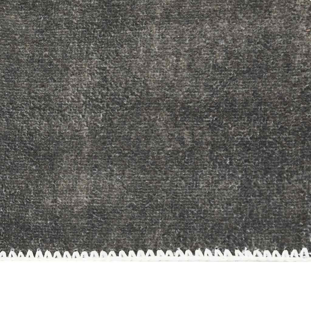 Tappeto Lavabile Pieghevole Grigio Talpa 160x230 cm Poliestere