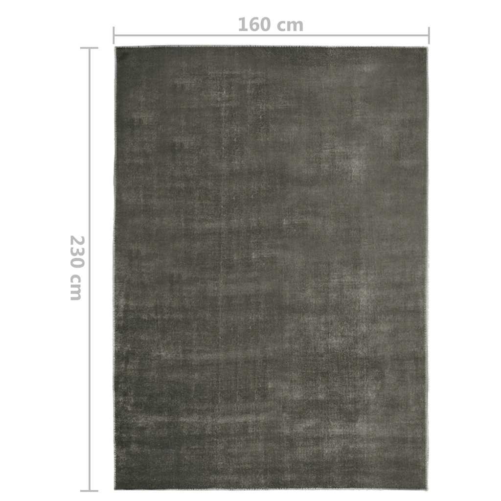 Tappeto Lavabile Pieghevole Grigio Talpa 160x230 cm Poliestere
