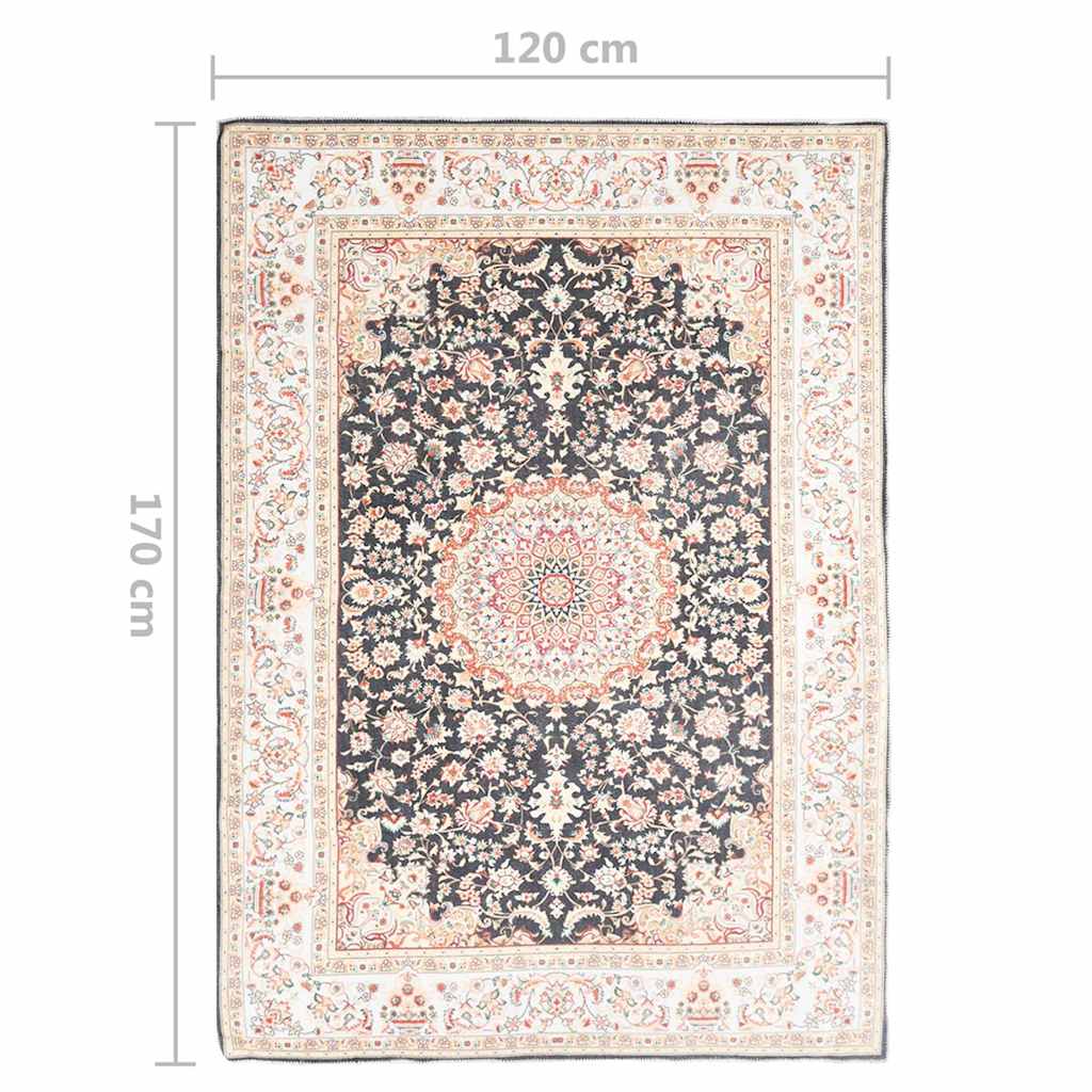 Tappeto Stampato Lavabile Multicolore 120x170 cm in Poliestere