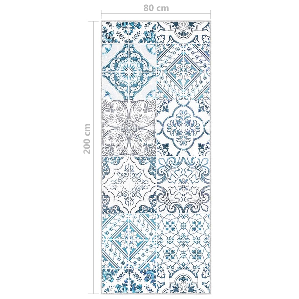 Tappeto Passatoia Stampato Lavabile 80x200 cm Poliestere