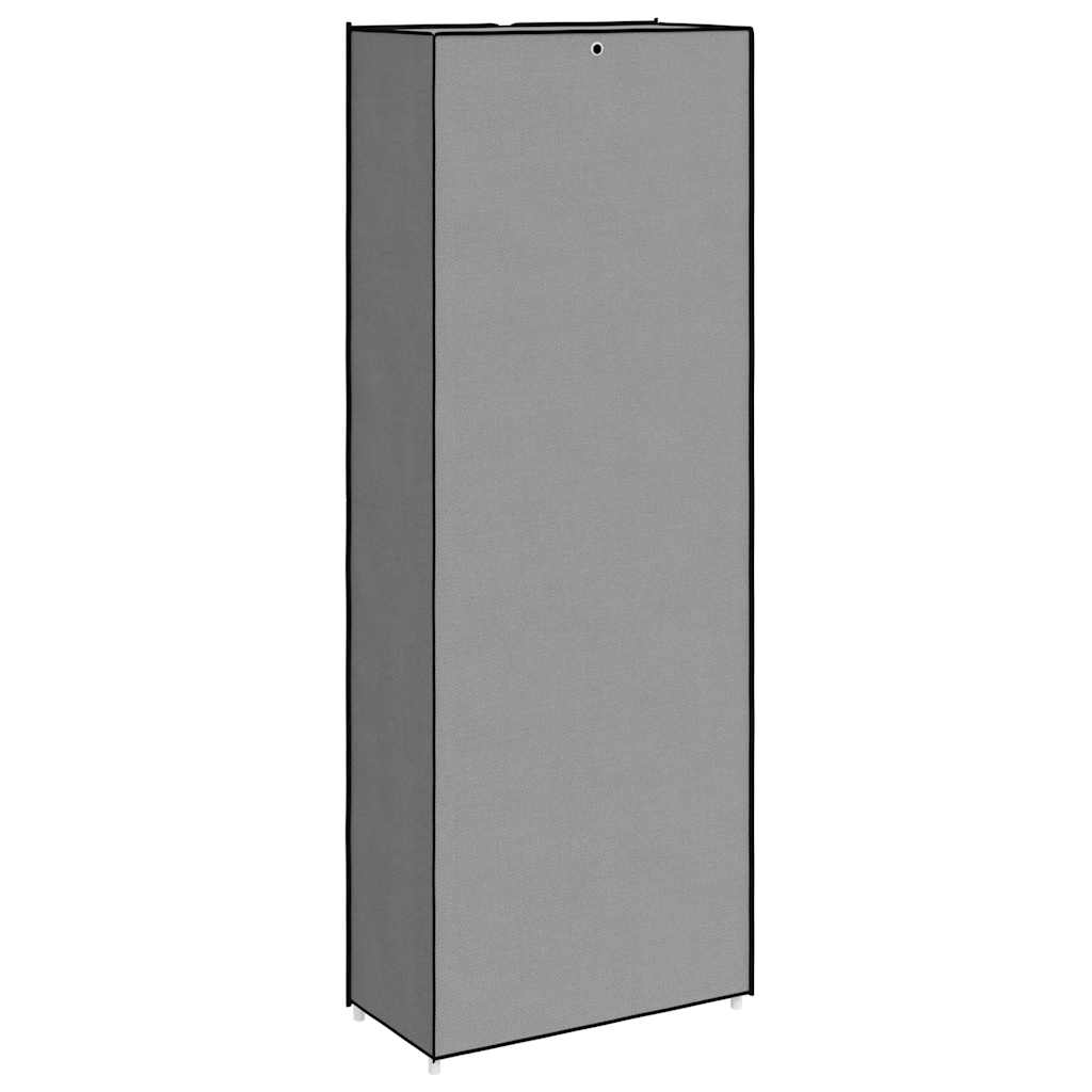 Scarpiera Grigia 60x30x166 cm Tessuto