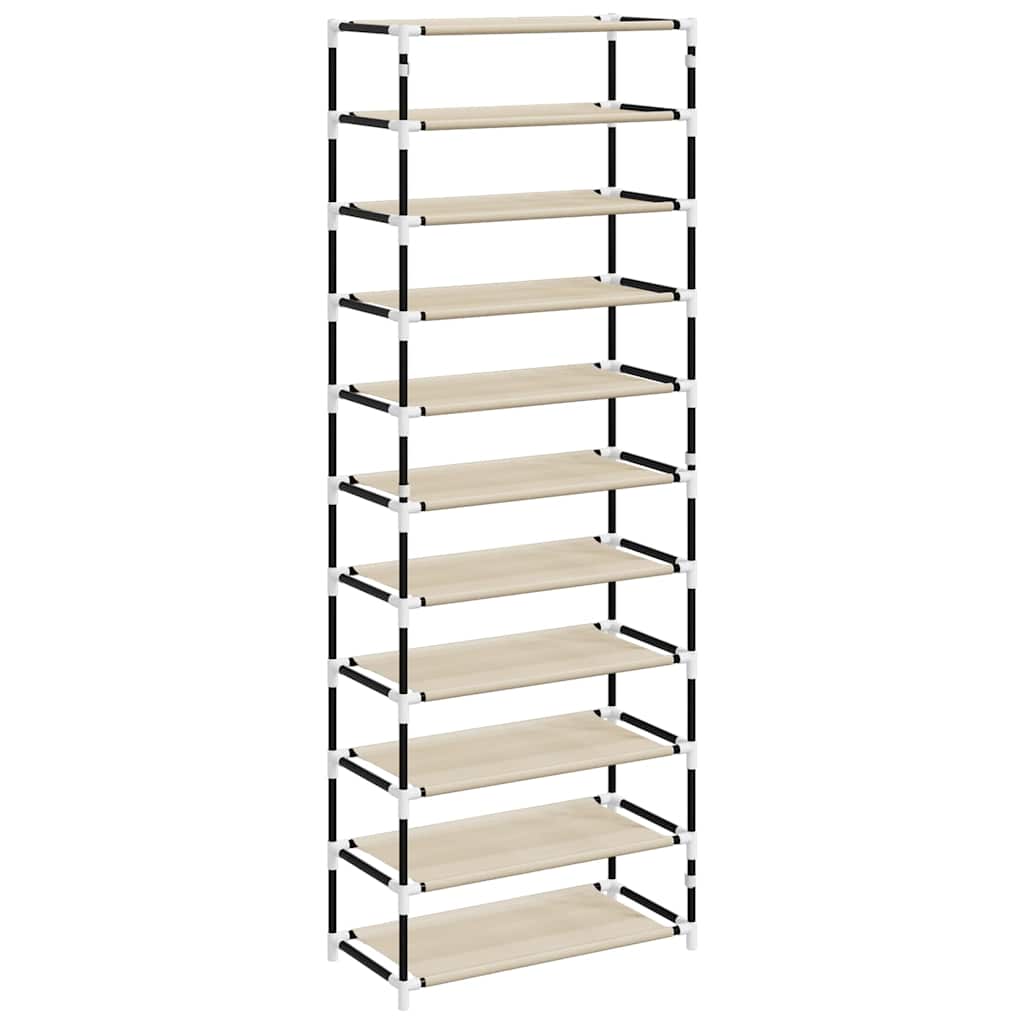 Scarpiera Crema 60x30x166 cm Tessuto