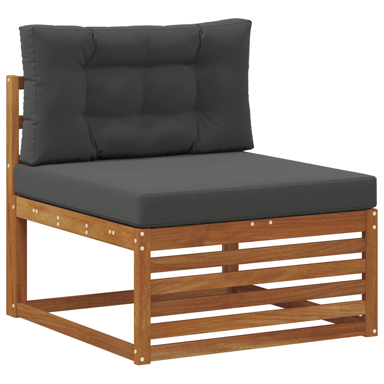 5 pz Set di divani da esterno Naturale e Antracite