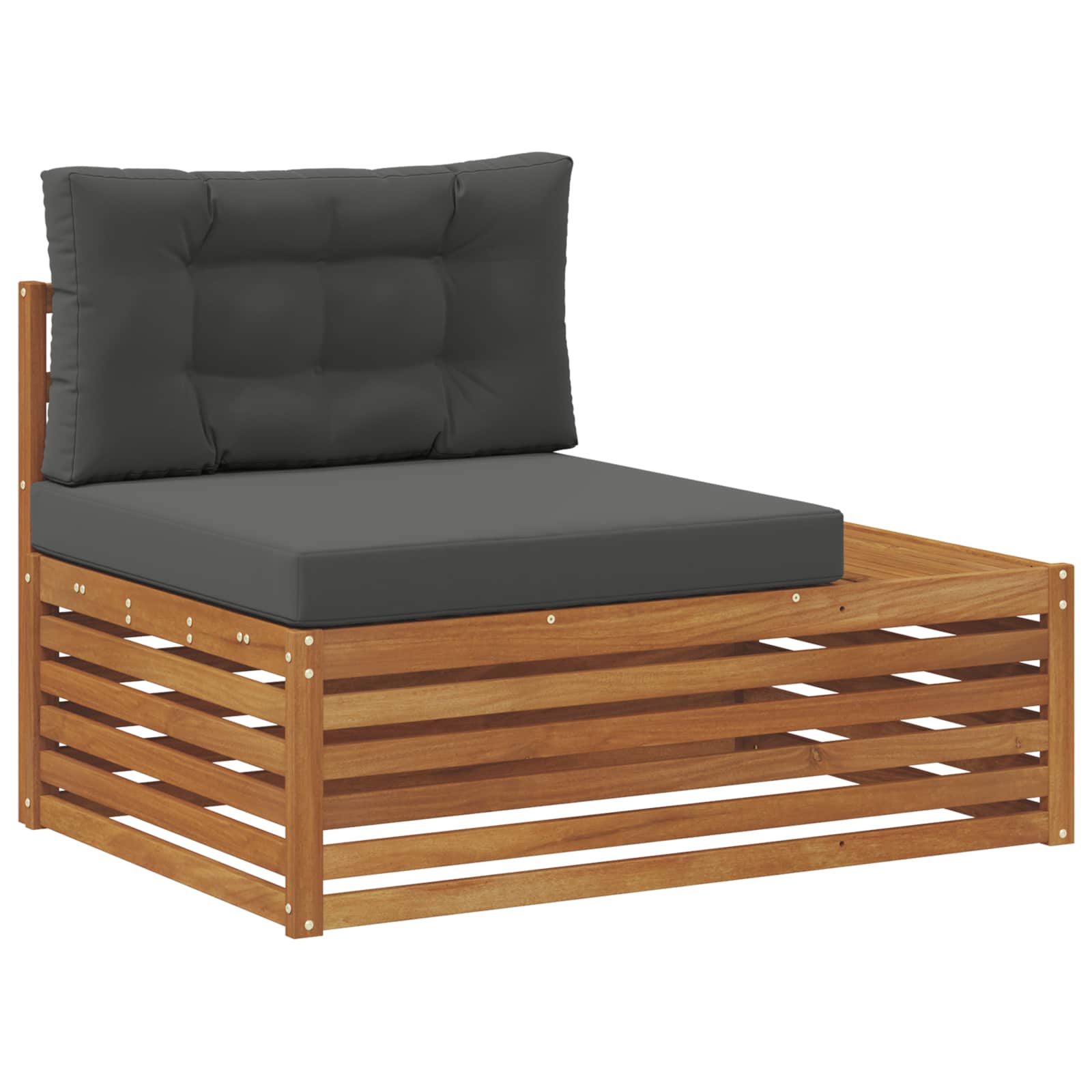 5 pz Set di divani da esterno Naturale e Antracite