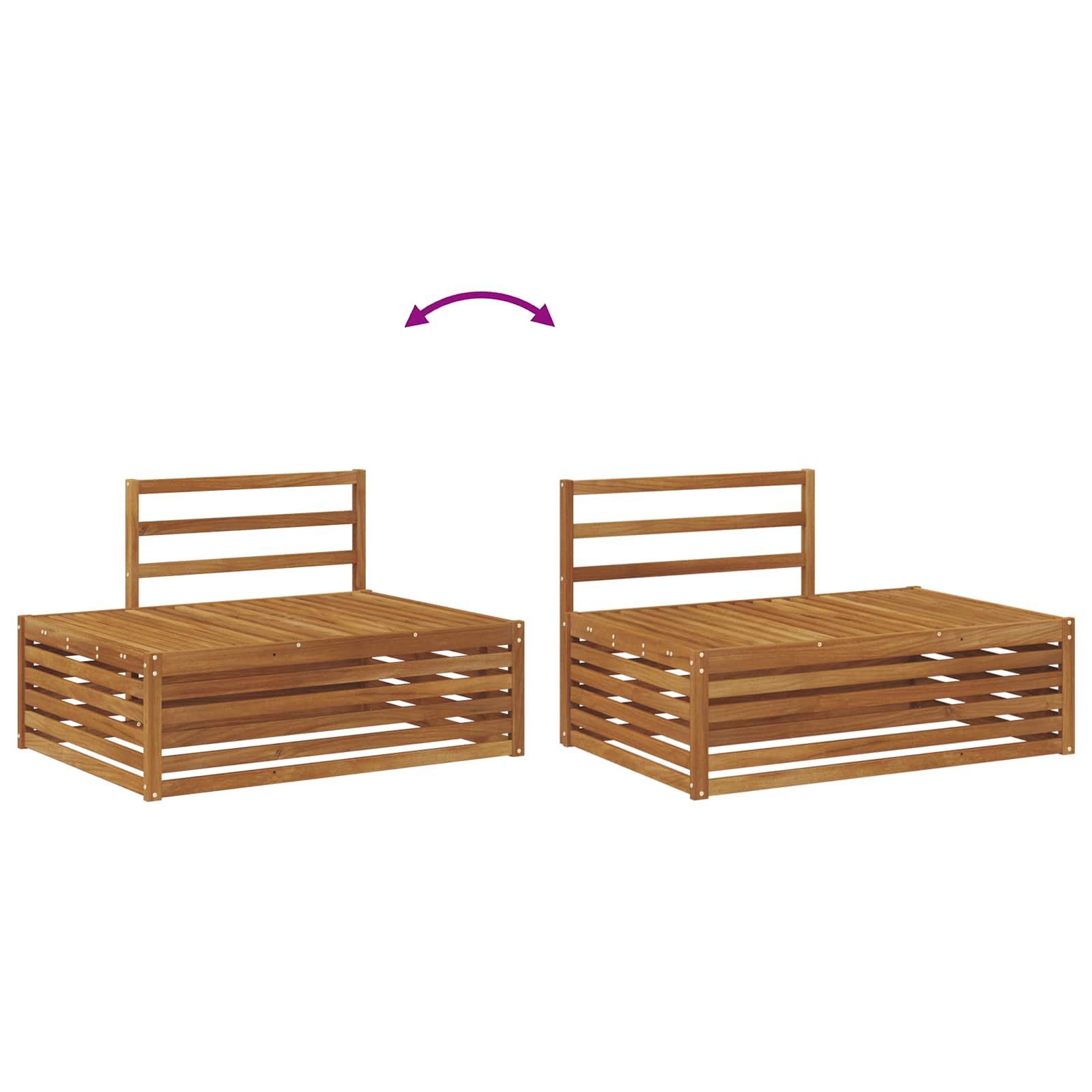 Set di divani da esterno 5 Pezzo Naturale