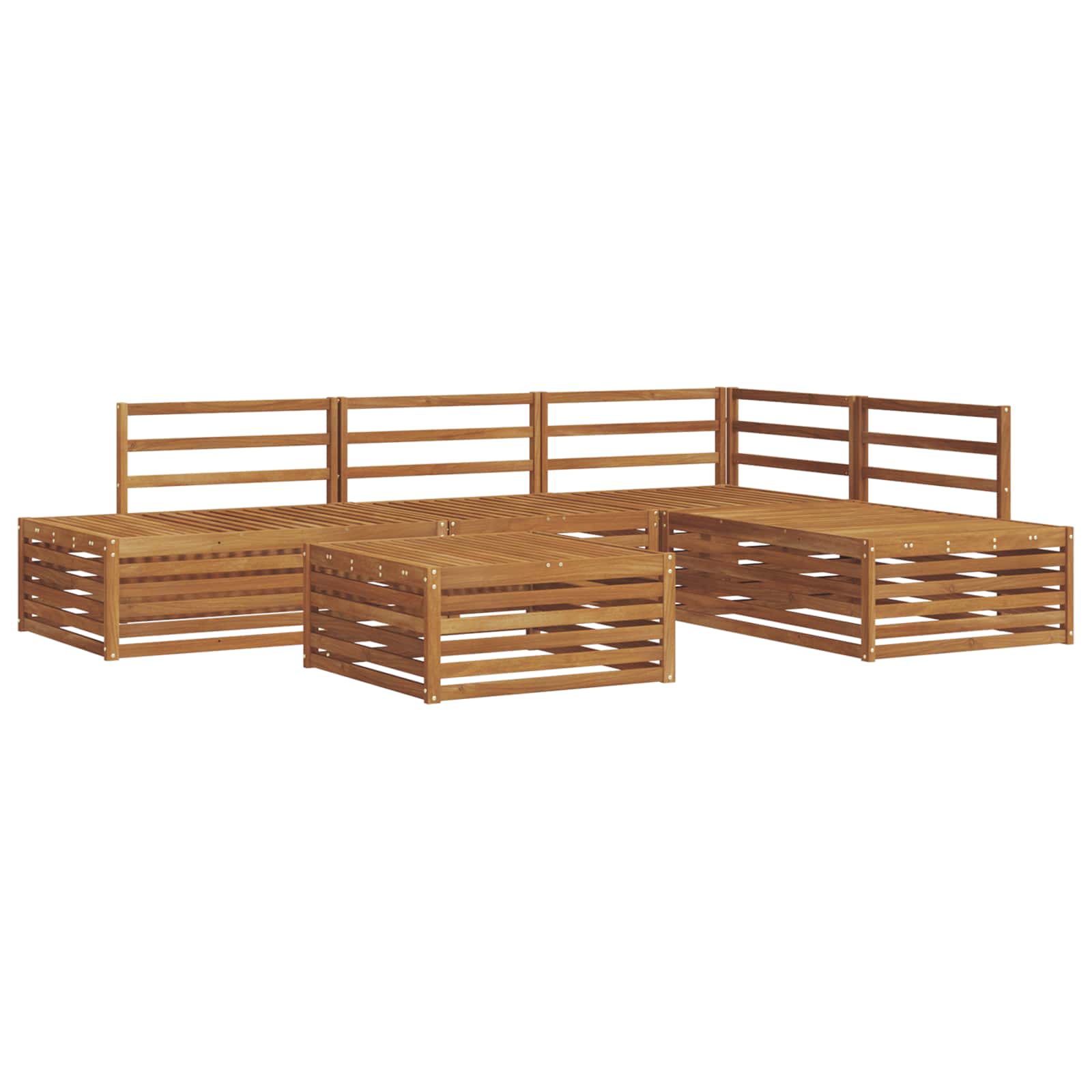 Set di divani da esterno 5 Pezzo Naturale