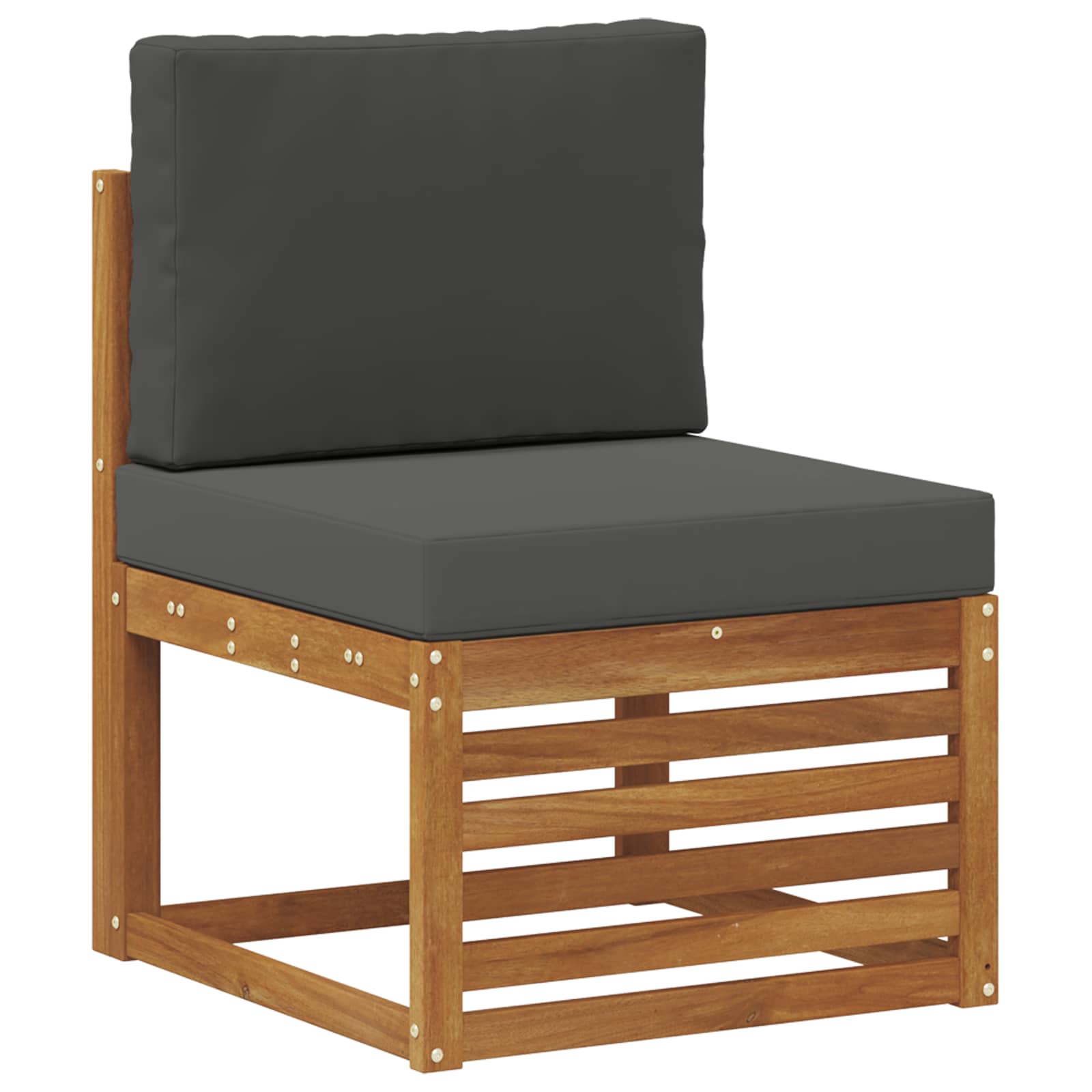 6 pz Set di divani da esterno Naturale e Antracite