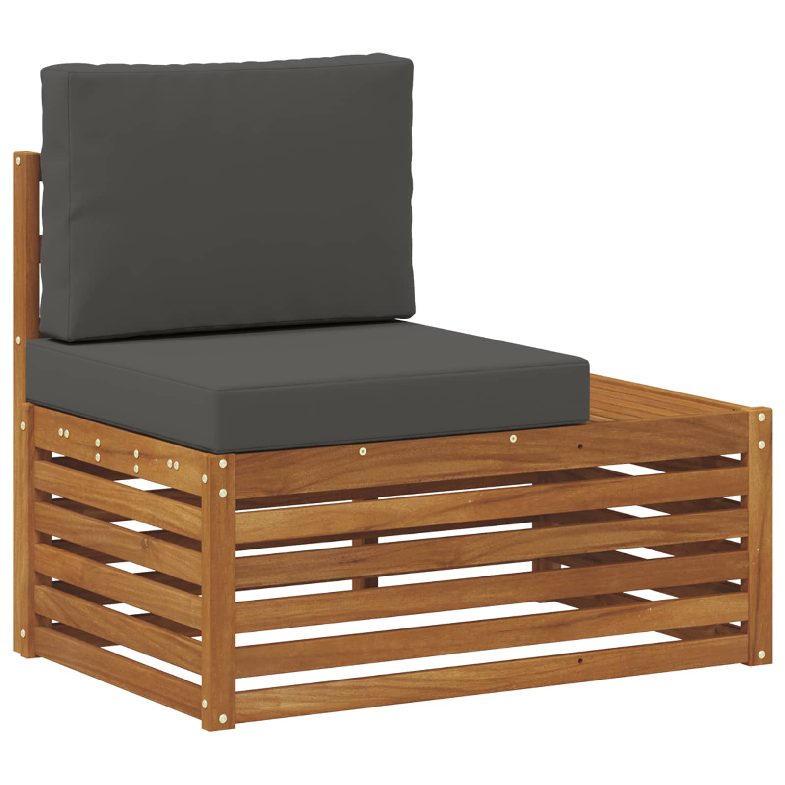 6 pz Set di divani da esterno Naturale e Antracite