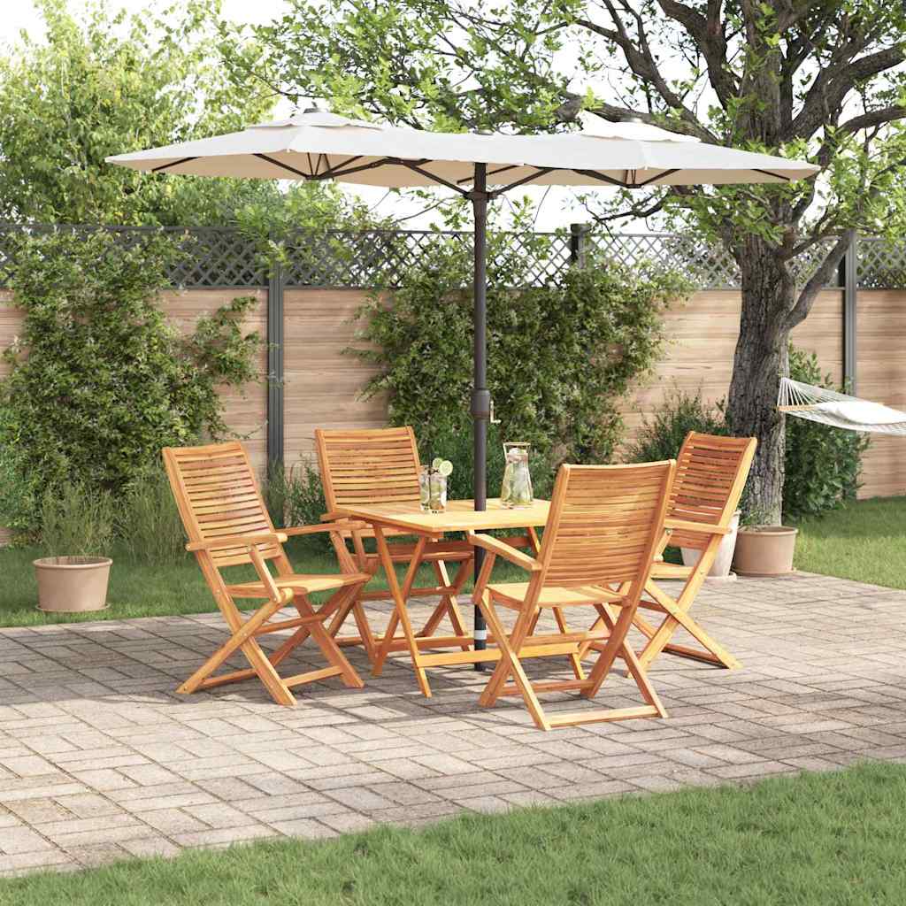 Set da Pranzo per Giardino 5 pz Marrone