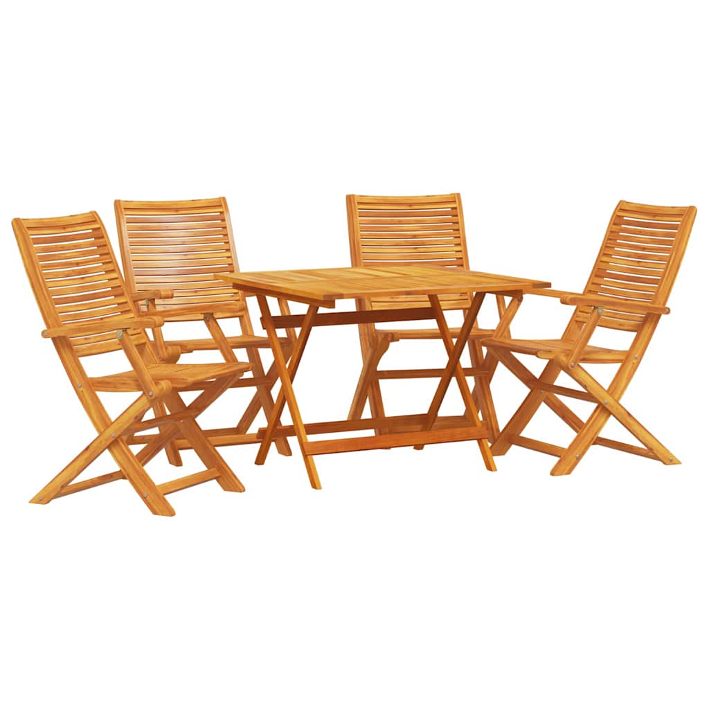 Set da Pranzo per Giardino 5 pz Marrone