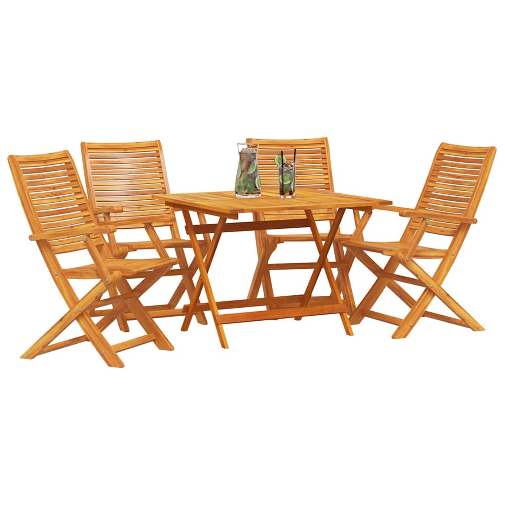 Set da Pranzo per Giardino 5 pz Marrone