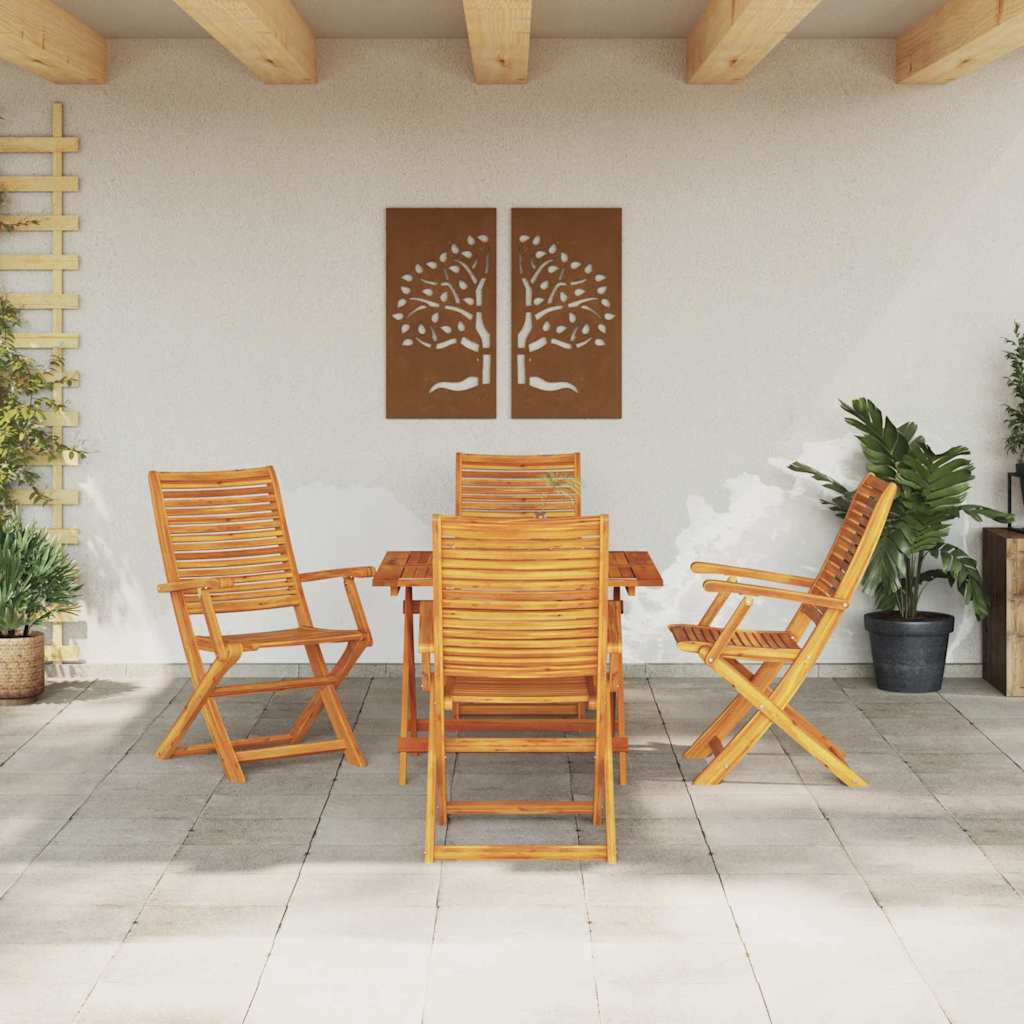 Set da Pranzo per Giardino 5 pz Marrone