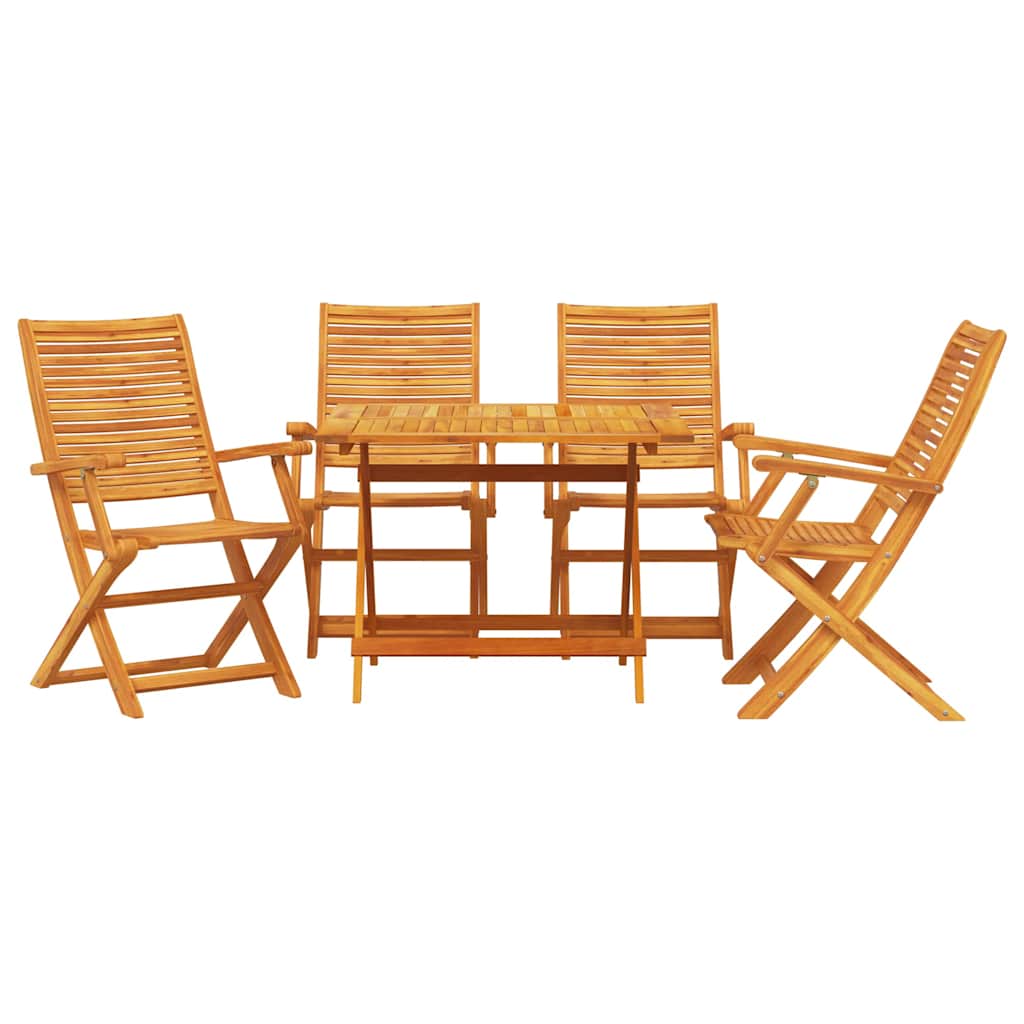 Set da Pranzo per Giardino 5 pz Marrone