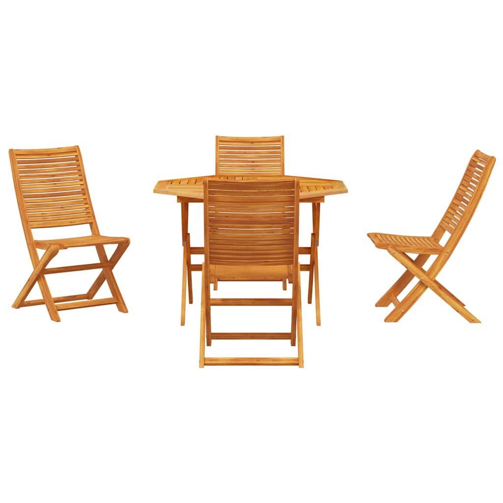 Set da Pranzo per Giardino 5 pz Marrone