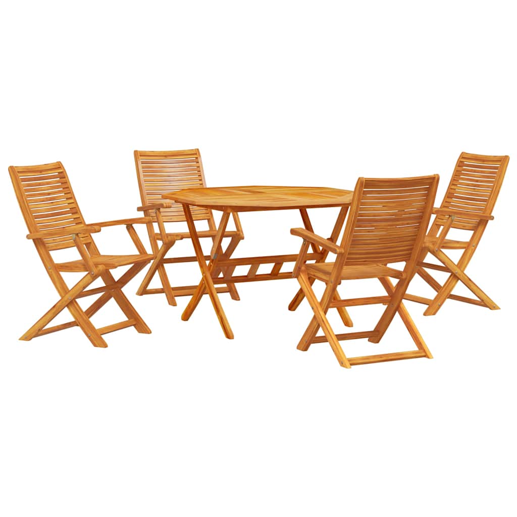 Set da Pranzo per Giardino 5 pz Marrone