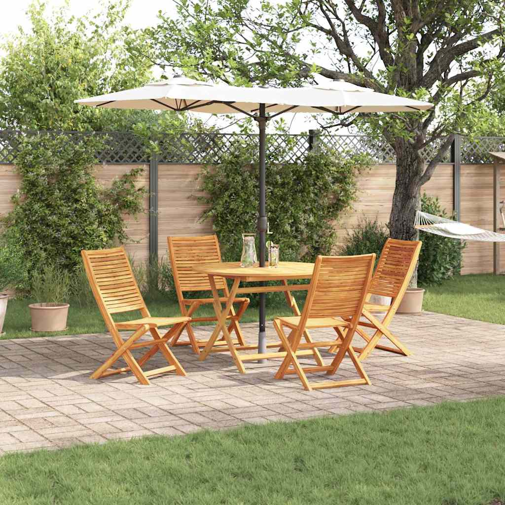 Set da Pranzo per Giardino 5 pz Marrone