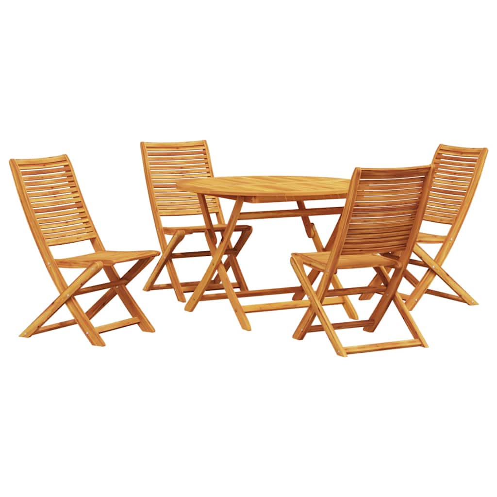Set da Pranzo per Giardino 5 pz Marrone