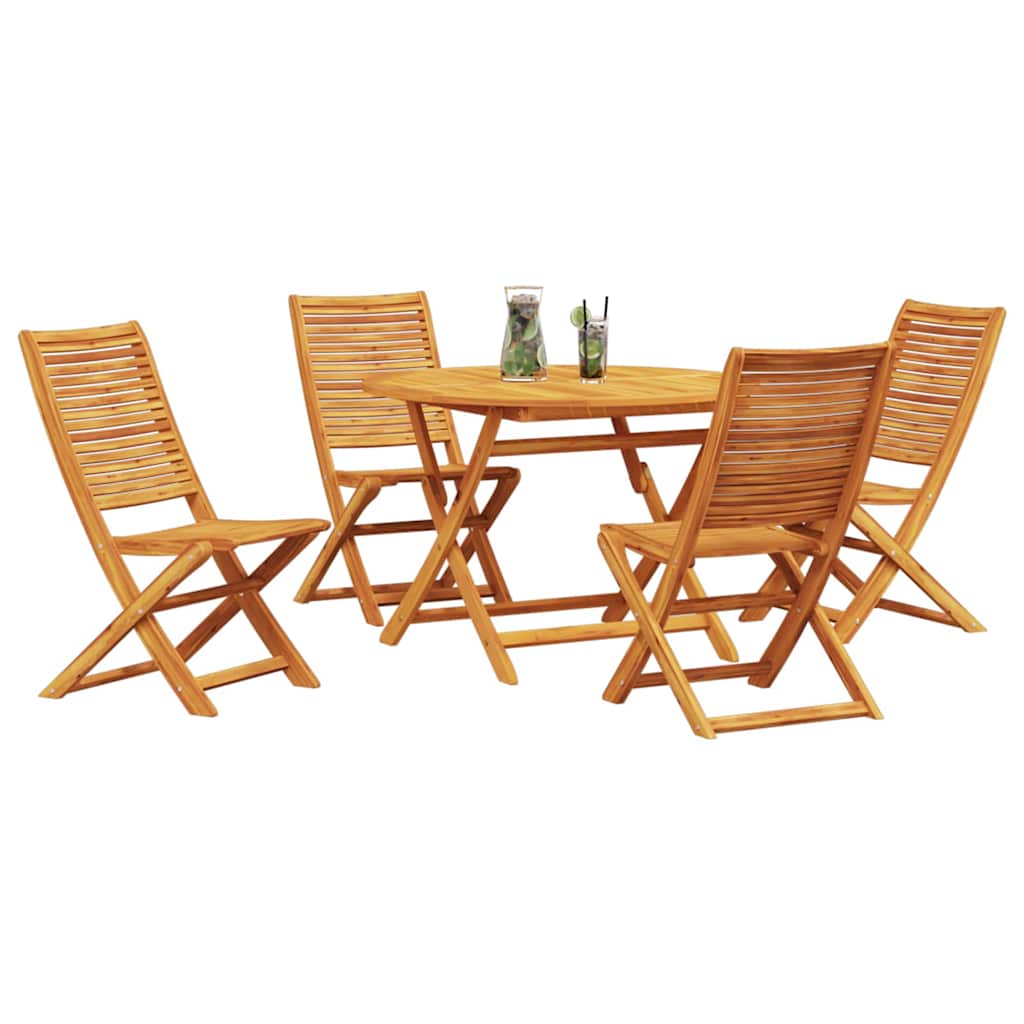 Set da Pranzo per Giardino 5 pz Marrone