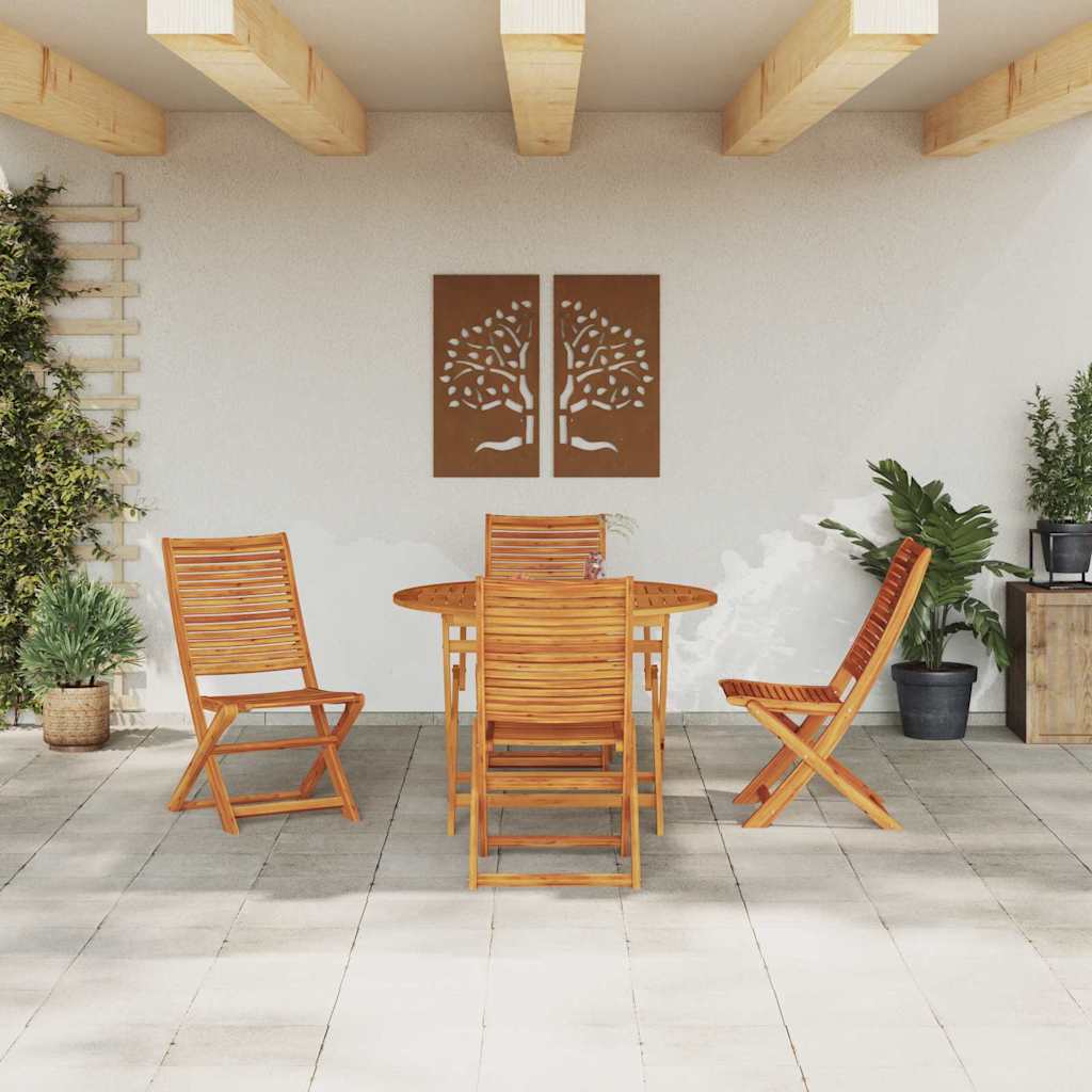 Set da Pranzo per Giardino 5 pz Marrone