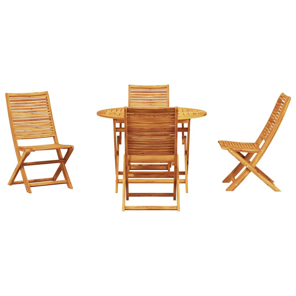 Set da Pranzo per Giardino 5 pz Marrone