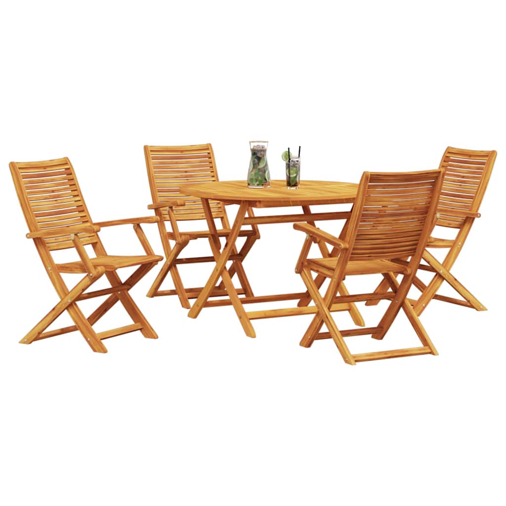 Set da Pranzo per Giardino 5 pz Marrone