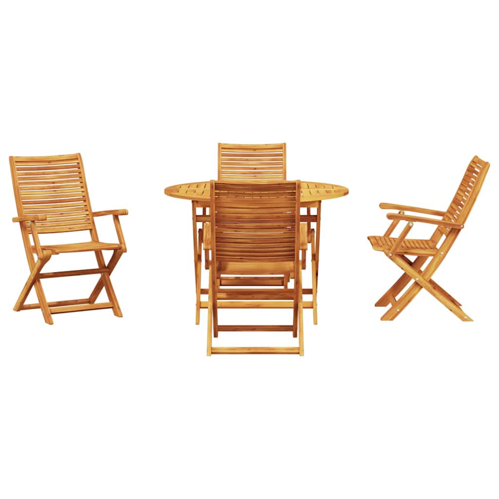 Set da Pranzo per Giardino 5 pz Marrone