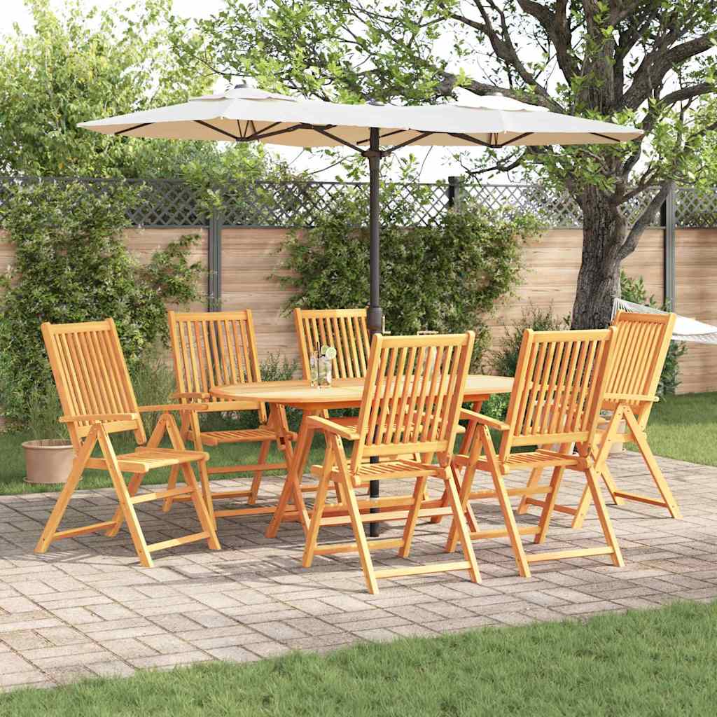 Set da Pranzo per Giardino 7 pz Marrone