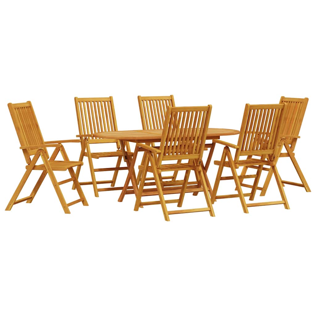 Set da Pranzo per Giardino 7 pz Marrone