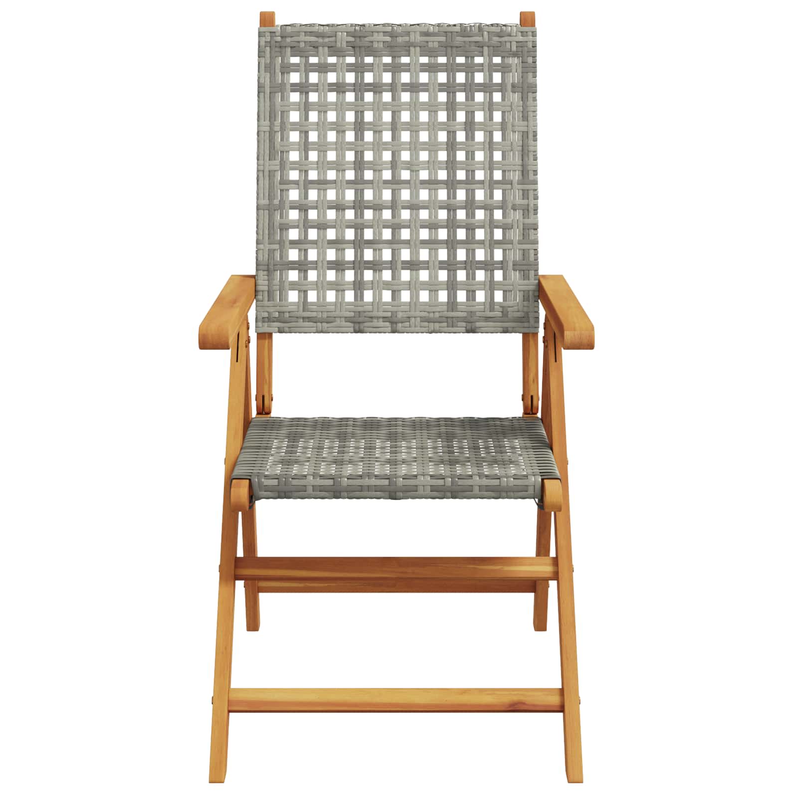 Set da Pranzo per Giardino 5 pz Grigio Legno di Acacia Massello