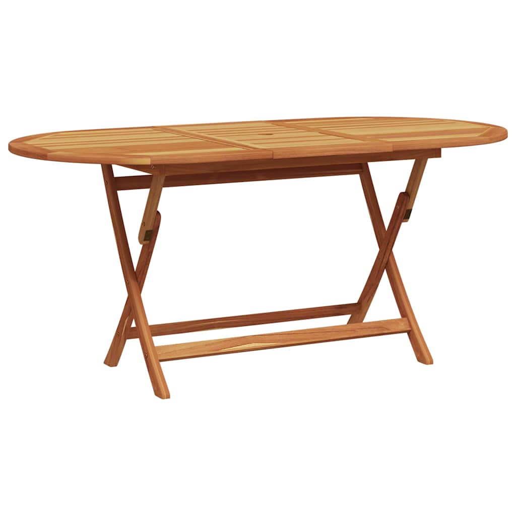 Set da Pranzo per Giardino 5 pz Bianco Crema