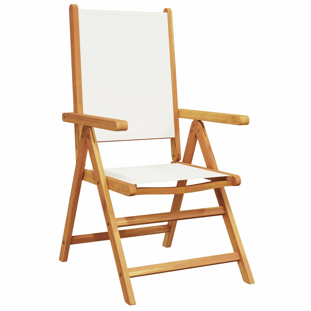 Set da Pranzo per Giardino 5 pz Bianco Crema