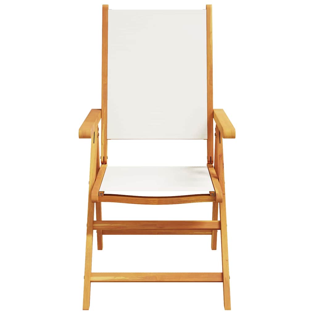 Set da Pranzo per Giardino 5 pz Bianco Crema