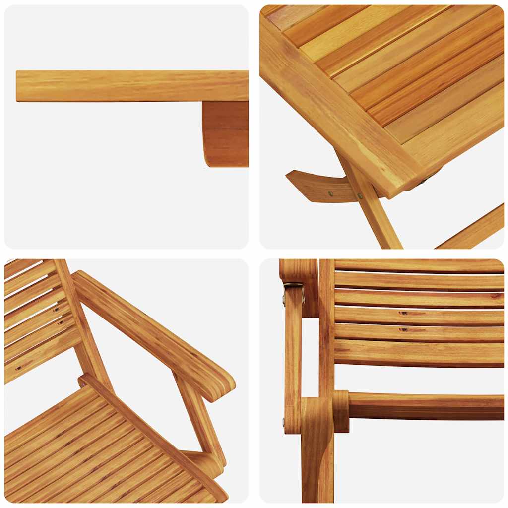 Set da Pranzo per Giardino 5 pz Marrone