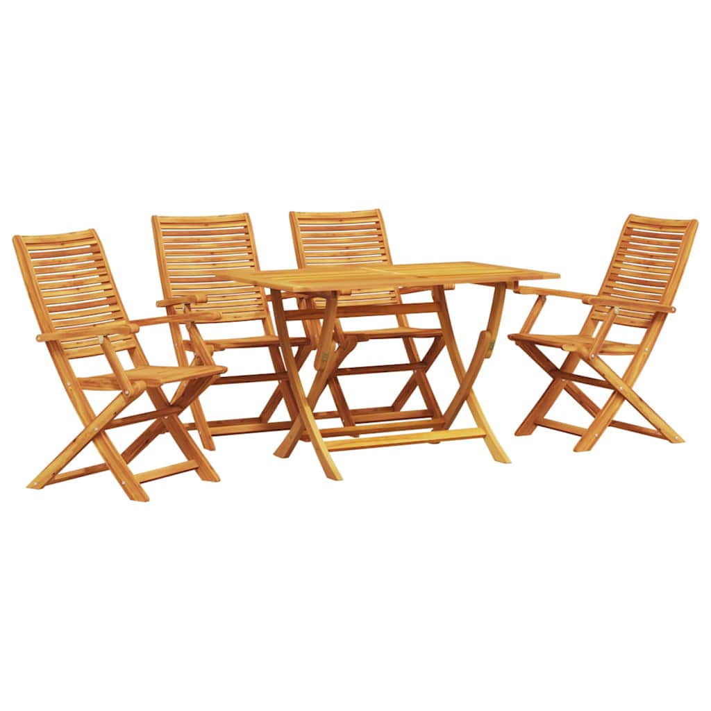 Set da Pranzo per Giardino 5 pz Marrone