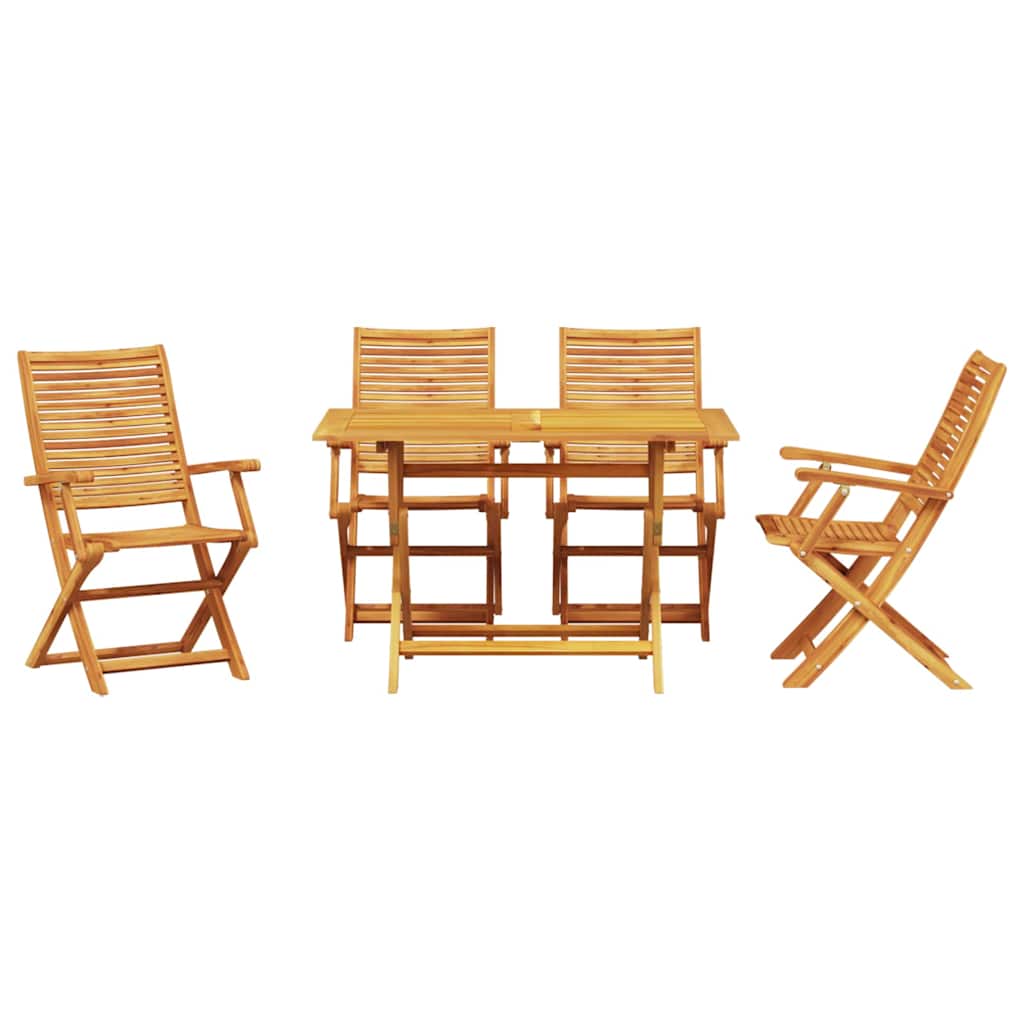 Set da Pranzo per Giardino 5 pz Marrone