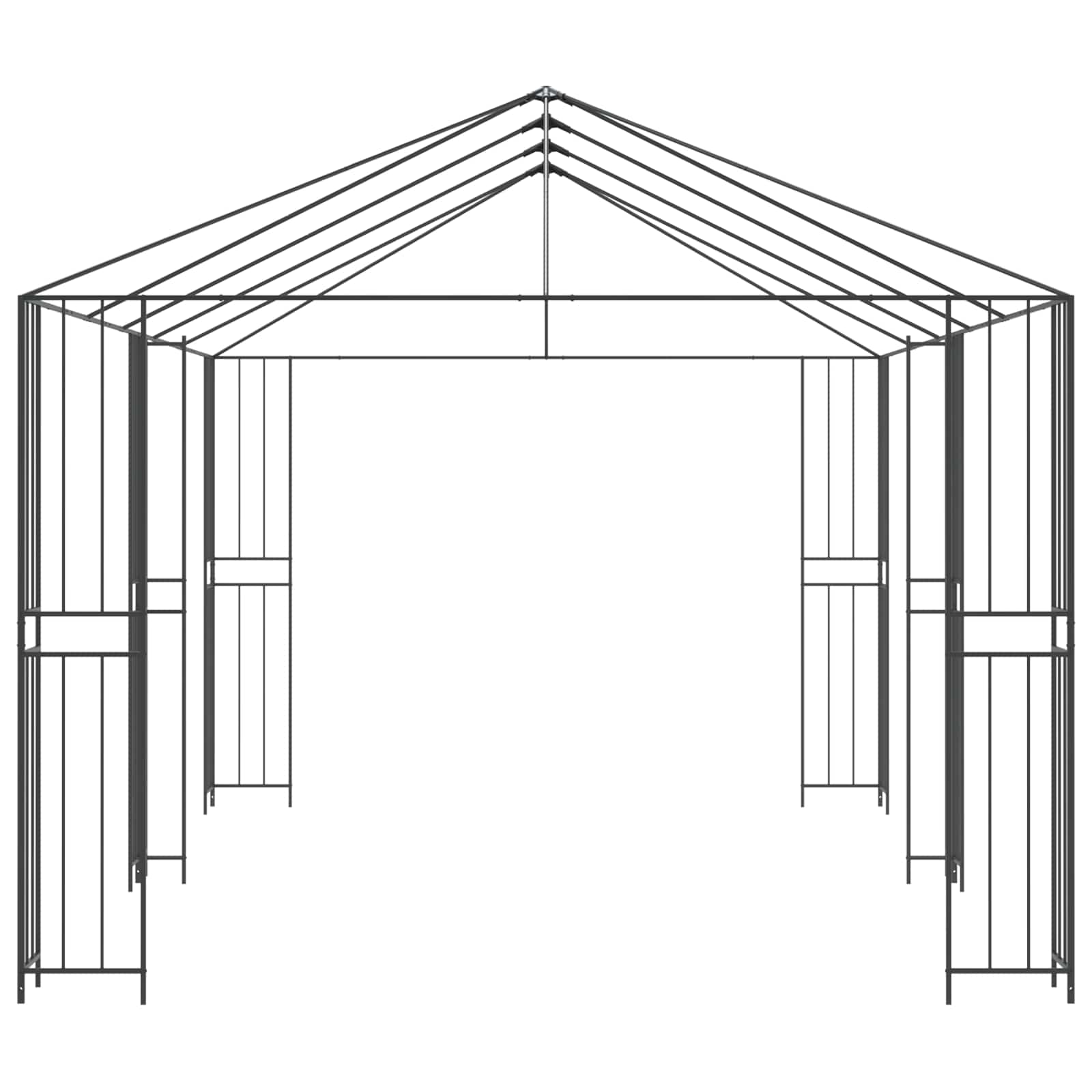 Struttura per gazebo senza tessuto per gazebo 6 x 3 m Nero