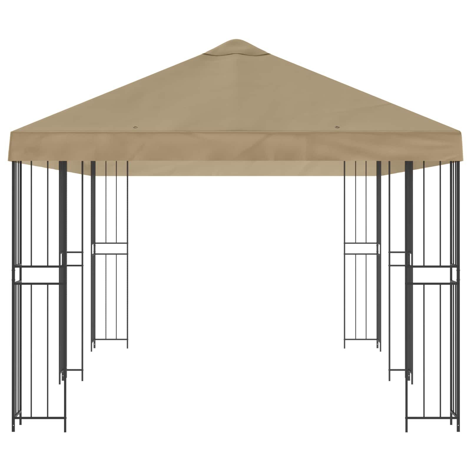 Gazebo da giardino 6 x 3 m Beige Poliestere e Acciaio 190 gsm
