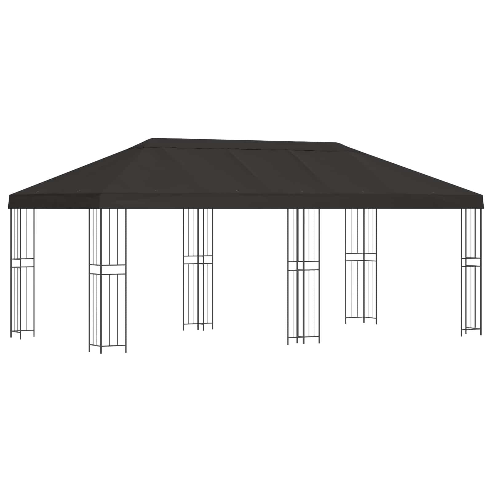 Gazebo da giardino 6 x 3 m Antracite Poliestere e Acciaio