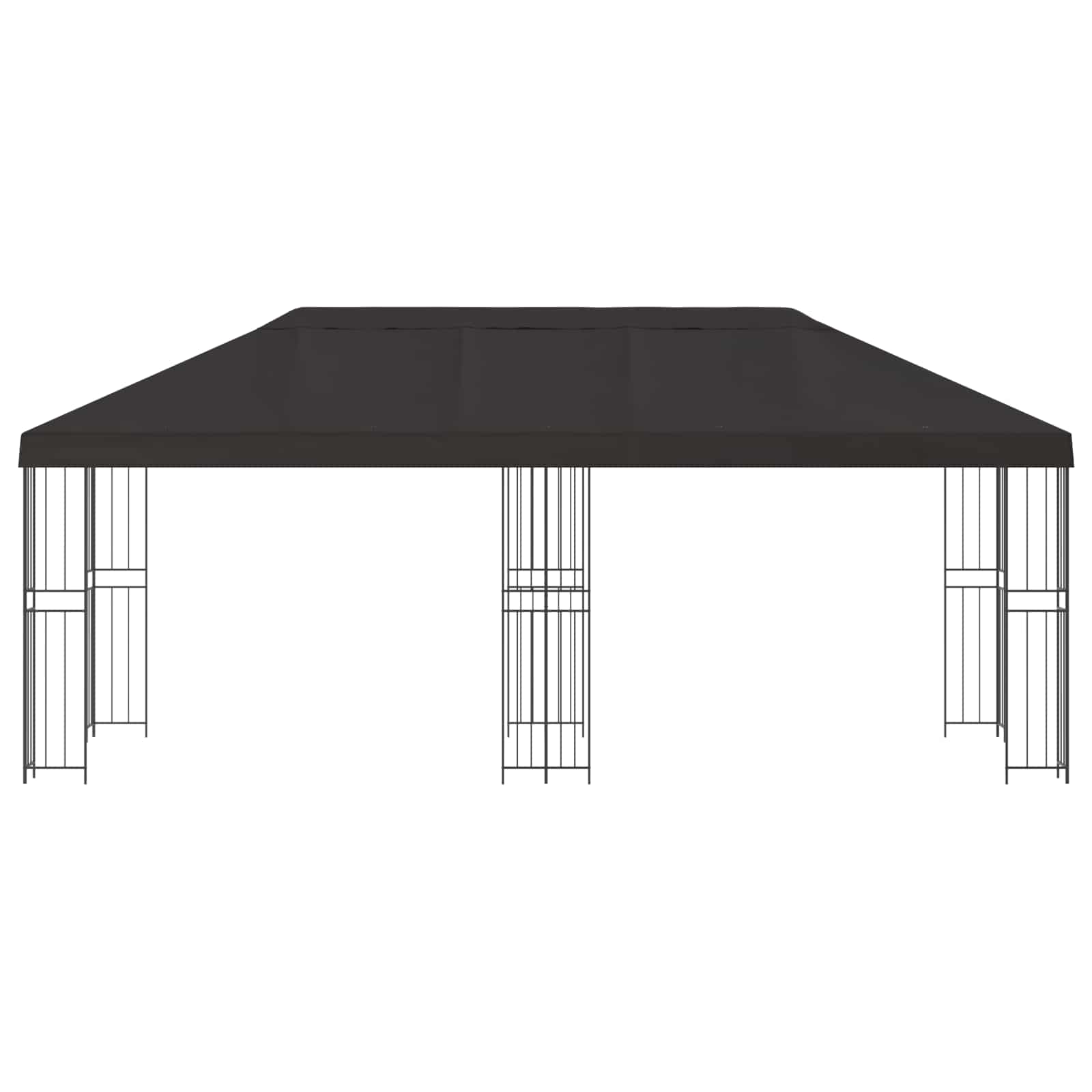 Gazebo da giardino 6 x 3 m Antracite Poliestere e Acciaio