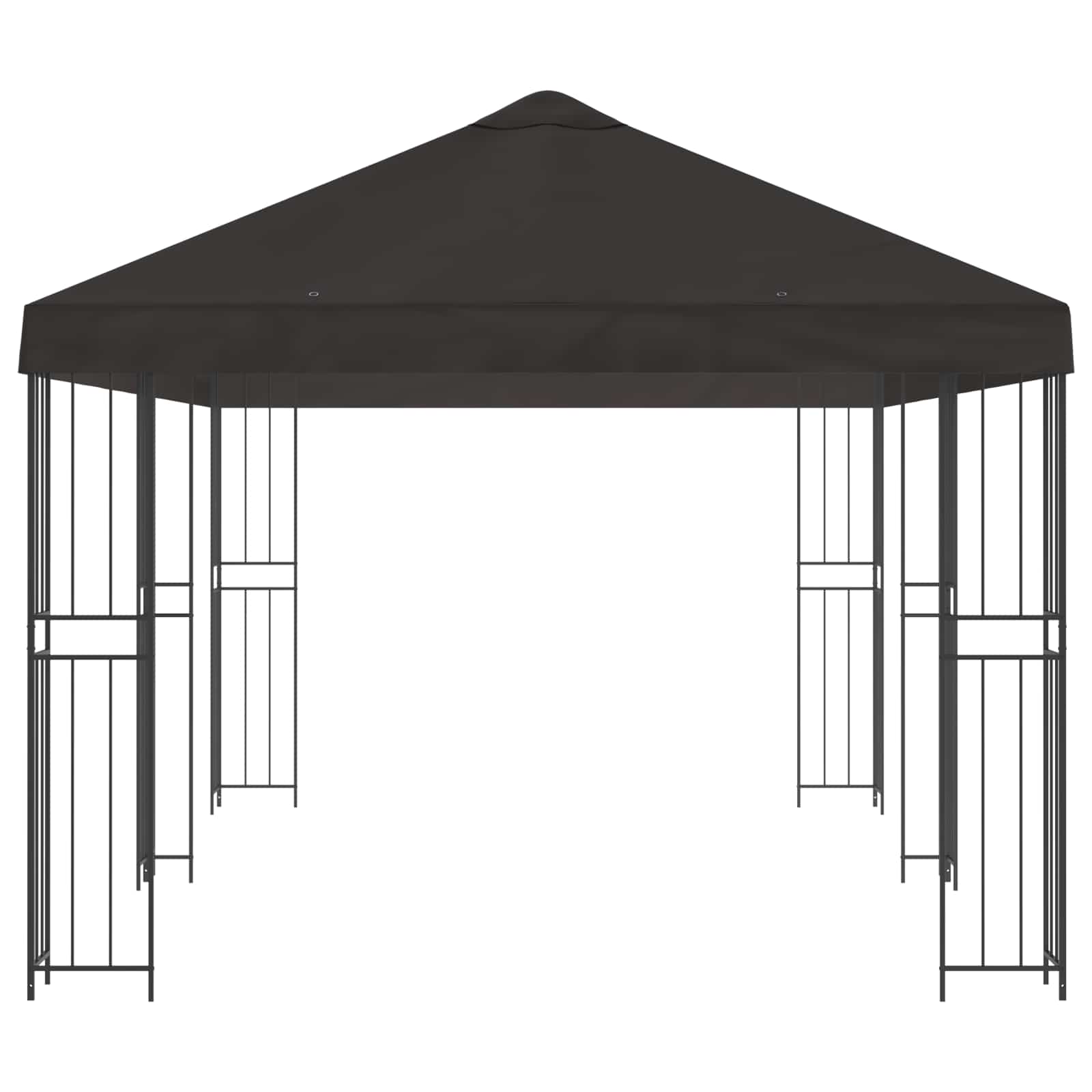 Gazebo da giardino 6 x 3 m Antracite Poliestere e Acciaio
