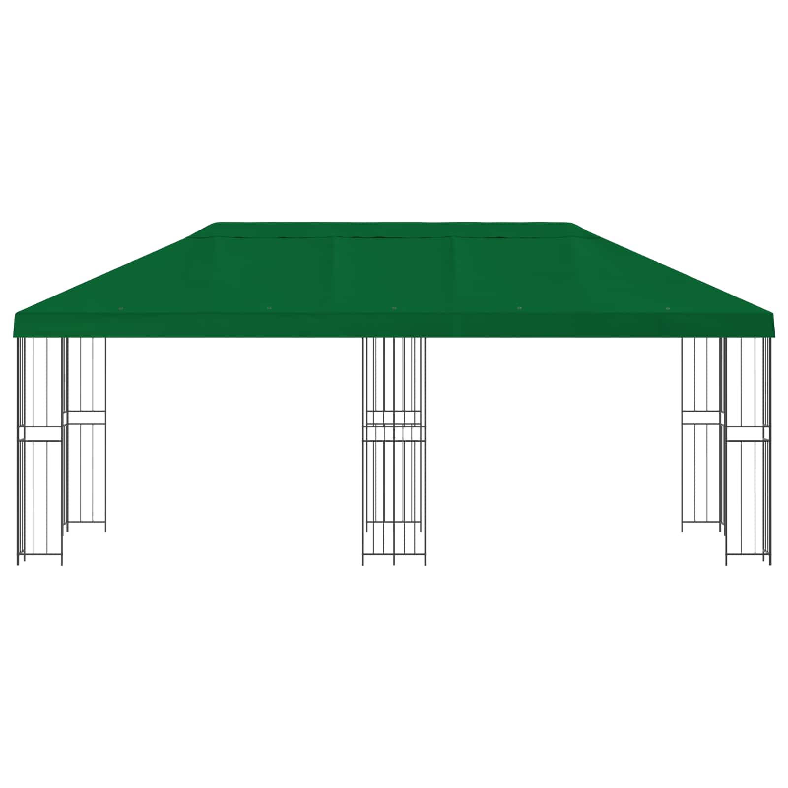 Gazebo da giardino 6 x 3 m Verde Poliestere e Acciaio 190 gsm
