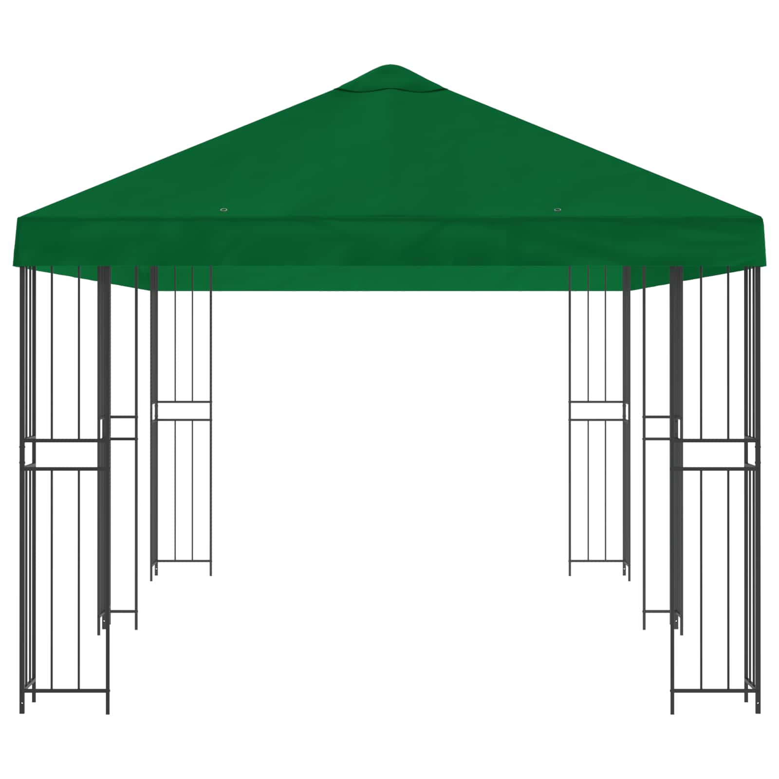 Gazebo da giardino 6 x 3 m Verde Poliestere e Acciaio 190 gsm