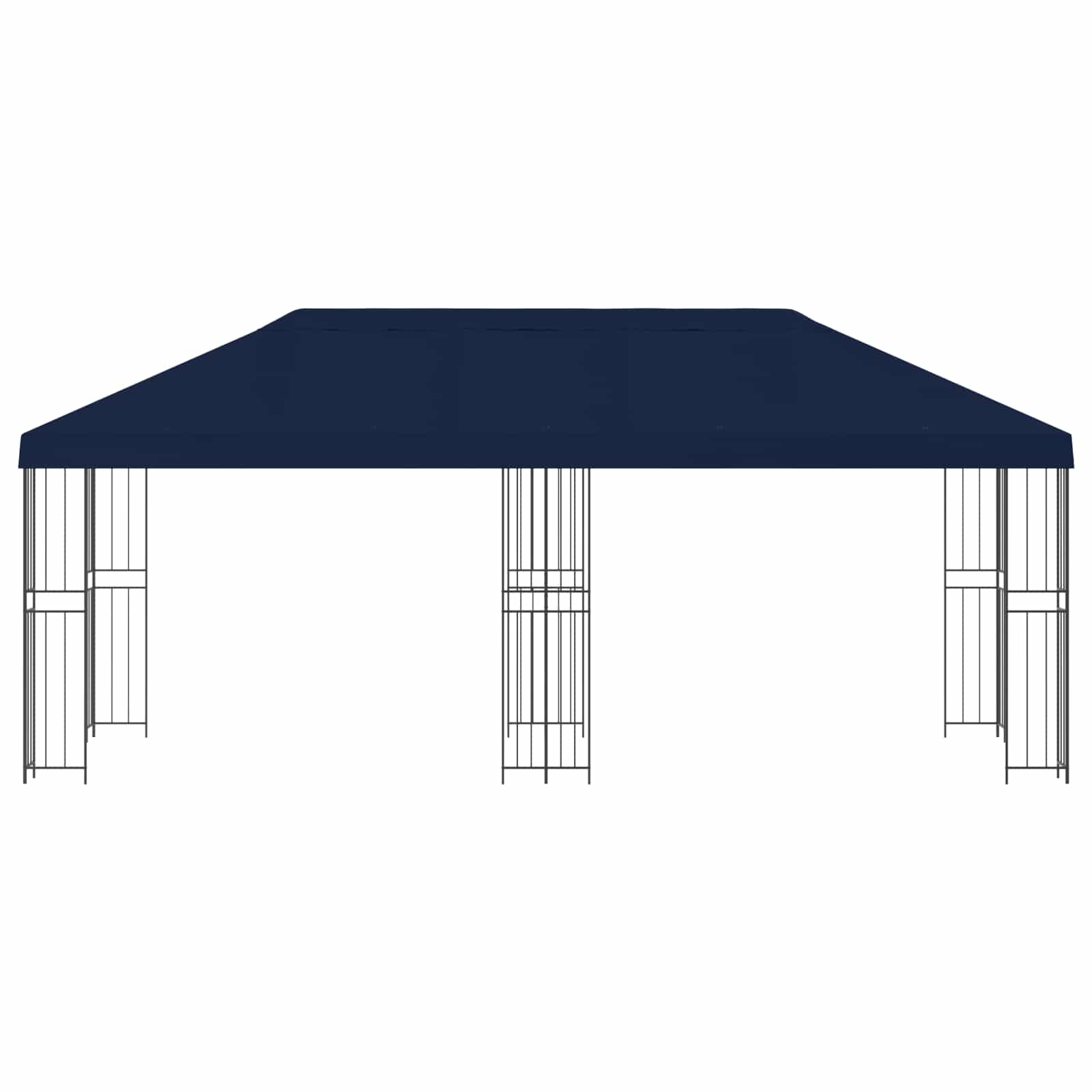 Gazebo da giardino 6 x 3 m Blu Poliestere e Acciaio 190 gsm