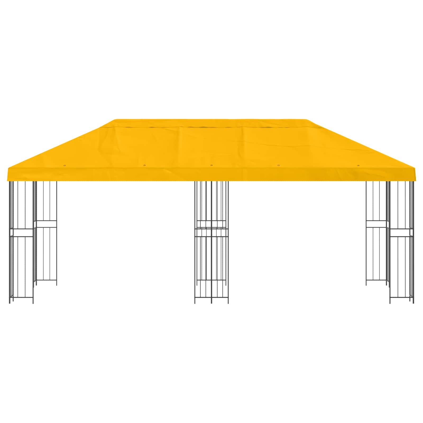 Gazebo da giardino 6 x 3 m Giallo Poliestere e Acciaio 190 gsm