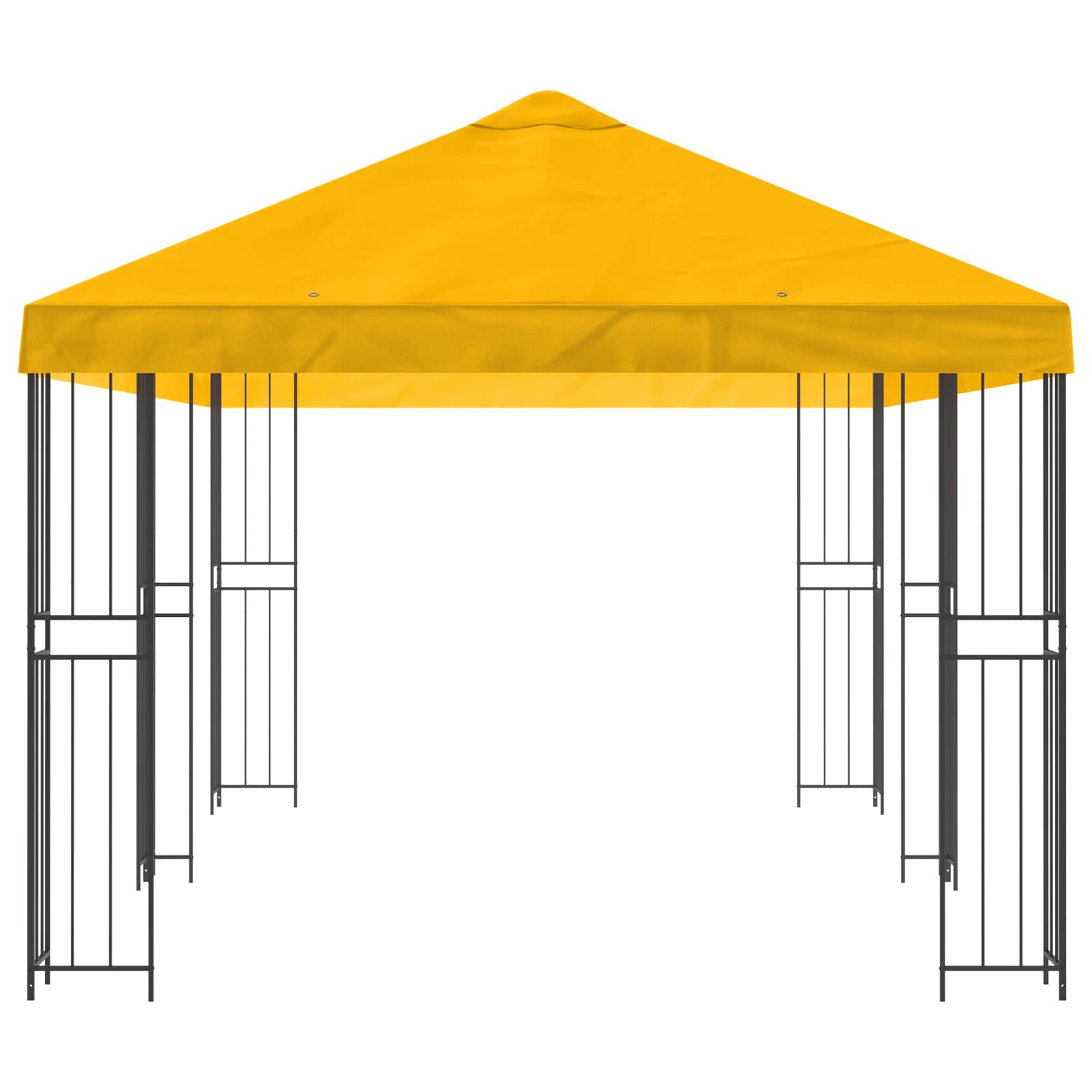 Gazebo da giardino 6 x 3 m Giallo Poliestere e Acciaio 190 gsm