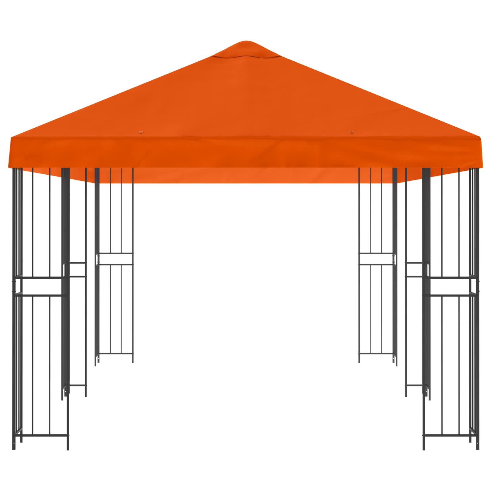 Gazebo da giardino 6 x 3 m Arancione Poliestere e Acciaio