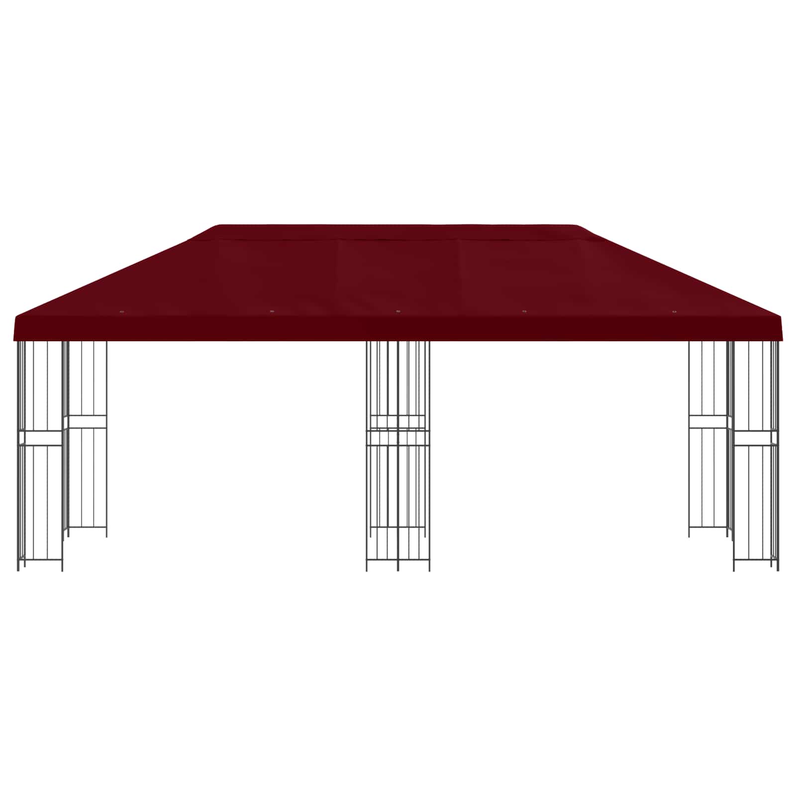 Gazebo da giardino 6 x 3 m Borgogna Poliestere e Acciaio