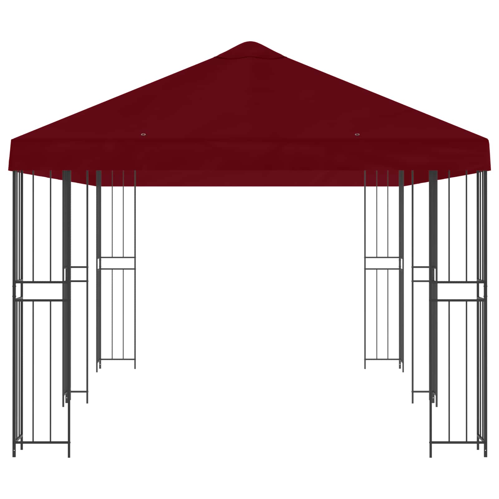 Gazebo da giardino 6 x 3 m Borgogna Poliestere e Acciaio